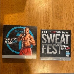 Beachbody Shaun T Insanity Max:30 Month 1 & 2, Plus Sweat Fest Workout DVDs